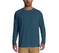 Valcatch Mens Long Sleeve Shirt UPF 50+ Rash Vests Sun Protective Hiking Fishing Shirts Moisture Wicking Long Sleeve T Shirt Breathable Cooling Outdoor Sports T-Shirts Running Top with Zip Pocket