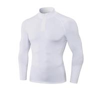 Valcatch Men's Thermal Base Layer Half Zip Long Sleeve Compression Tops Fleece Lined Gym T Shirts Running Sports Ski Top Quick Dry Lightweight Breathable