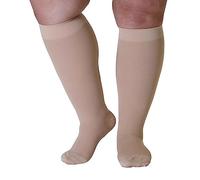 Valcatch Plus Size Compression Socks for Women & Men, 20-30mmhg Wide Calf Extra Large Knee High Support Compression Stockings for Circulation & Recovery, Closed Toe Graduated Compression Socks