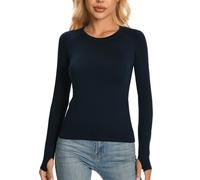 Valcatch Womens Thermal Tops Ladies Thermal Underwear Long Sleeve Vest with Thumb Holes Fall Winter Base Layer Comoression Shirt & Warm Wicking Undershirt for Ski Running Hiking Cycling Cold Gear