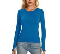 Valcatch Womens Thermal Tops Ladies Thermal Underwear Long Sleeve Vest with Thumb Holes Fall Winter Base Layer Comoression Shirt & Warm Wicking Undershirt for Ski Running Hiking Cycling Cold Gear