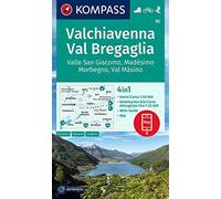 Valchiavenna - Val Bregaglia D/I + Aktiv Guide (92): 4in1 Wanderkarte mit Aktiv Guide und Detailkarten inklusive Karte zur offline Verwendung in der KOMPASS-App. Fahrradfahren. Skitouren.