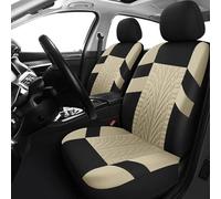 VALCLA Car Seat Covers Full Set for Audi A5 Coupe/Cabriolet/Sportback F5 2017-2024 - Waterproof Non-Slip Universal Car Seat Cover Sets Front Rear, Car Seat Protector Accessories,E Beige