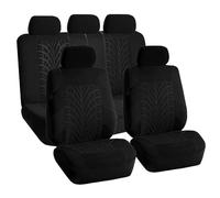 VALCLA Car Seat Covers Set for Ford Ranger T6 Ranger Double 2015-2024, All-Season Breathable Anti-Slip Car Seat Protector, Full Car Seat Cover Sets Universal Cars Seat,A-Black