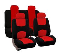 Valcla Car Seat Covers Set for Toyota Aygo/Aygo Connect, 5 Seat Breathable Durable Car Seat Front Rear Seat Cushion Protectors, Car Interior Accessories,H Red