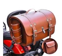 Valcla Motorcycle Tail Bag for F6C Valkyrie 2015-2019 - Leather Motorbike Tailbag & Luggage, Motorcycle Saddle Bag Saddlebags, Rear Seat Storage Bags,B Light Brown