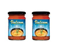 Valcom Thai Style Laksa Paste 230g, Authentic Thai Curry Soup Base, Southeast Asian Noodle Soup Cooking Condiment (Pack of 2)