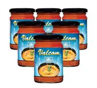 Valcom Thai Style Laksa Paste 230g, Authentic Thai Curry Soup Base, Southeast Asian Noodle Soup Cooking Condiment (Pack of 6)