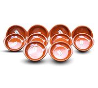 Valdearcos Set of 10 Spanish Terracotta Tapas Dishes/Cazuelas - 14cm diameter