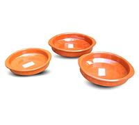 Valdearcos Set of 3 Terracotta Tapas Dishes/Cazuelas (14+16+18cm) diameter