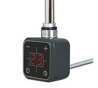 VALDERN Digital Thermostatic Electric Anthracite Grey Towel Rail Heating Element with LCD Display 400W - 600W - 800W - 1000W (600W)