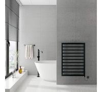 Valdern Lorida Electric Towel Rail 500 X 840 mm Black Designer Square