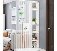 Valdoza Modern Floor To Ceiling Room Divider, Slat Wall Partition, Wall Divider Display Stand, White, 100CM/39IN, 1 Panel