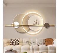 Valdoza Sandstone Decor 3d Wall Art Painting with Light, Geometric 3d Wall Sculpture with Led Strip, Home Decorative Painting with Led Light for Living Room Bedroom(D,WxH 120x54cm/47.2x21.2in)
