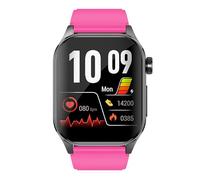 VALDUS Knauermann PRO 3 Plus Round (2025), Health Watch Smartwatch with Telephony Function, Chest Cage, ECG Plus HRV and SOS Function, AMOLED Display, BT Bluetooth, Sleep Apnea, Silicone Rose, 14-24,