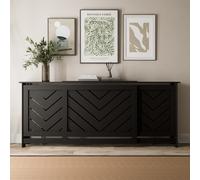 Vale Designs Arrow Black Radiator Cover Adjustable 1400-2300 x 940mm