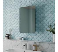 Vale Designs Teras Sliding Door Stainless Steel Mirror Cabinet 460 x 660mm