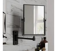 Vale Designs Wall Mounted Rectangular Shaving Mirror - Black