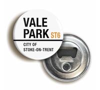 Vale Park ST6 Port Stoke Road Sign Bottle Opener Fridge Magnet (Circular 2.3inch / 59mm Diameter)