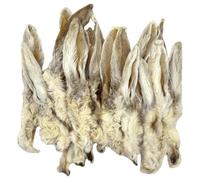 Vale Pet Foods Rabbit Ears with Fur for Dogs, 1kg, Natural Dog Treat, High-Protein Chew Treats, Hypoallergenic, Grain-Free, Supports Dental Health and Digestion, Low in Fat