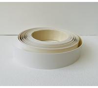 Vale Veneers Pre Glued Iron on Melamine White Gloss Edging Tape 22mm wide x 10 Metres.