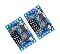 Valefod 2 Pack LM2596 DC to DC Voltage Regulator 4-40V to 1.5-35V Buck Converter with LED Display