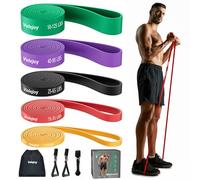 ValeJoy Resistance Bands, Pull Up Assist Bands with Door Ancher and Handles, 5 Levels Exercise Workout Bands for Fitness Training, Muscle Body Stretching, Physical Therapy