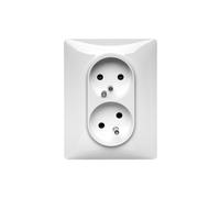 Valena Life 753186 Double Socket with Trims/Monoblock