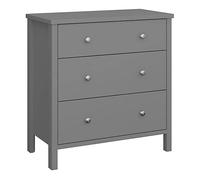 Valenca Satin grey 3 Drawer Wide Chest of drawers (H)840mm (W)800mm (D)410mm