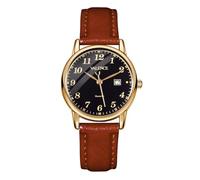 Valence Vintage Watch for Women - Brown Leather Band Strap for Small Wrist - Square Face Dainty Elegant Luxury Watch for Lady - Fashional Gift for Christmas, Light Brown, light brown, vintage