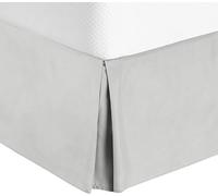Valencia Beddings Split Corner Bed Skirt 18 Inch Drop Full Size 100% Egyptian Cotton Wrinkle and Fade Resistant Full Size, Silver Grey Solid