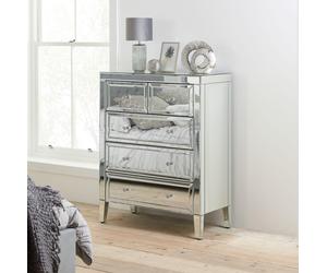 Valencia Chest - 3+2 Drawer - Mirrored