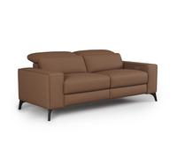 Valencia Esther Top Grain Leather Loveseat Sofa Brown Kiln Dried Hardwood Frame Power Headrests Power Recliners