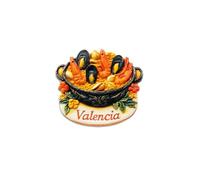 Valencia Fridge Magnet 3D Embossed Seafood Paella Resin Souvenir