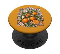 Valencia Orange Spanish Tile Andalusian Mediterranean Coast PopSockets Adhesive PopGrip