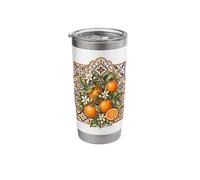 Valencia Orange Spanish Tile Andalusian Mediterranean Coast Stainless Steel Insulated Tumbler