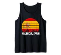 Valencia Skyline Spain Flag Souvenirs Valencia España Tank Top