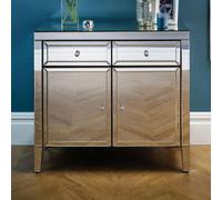 Valencia Small Sideboard - 90cm - 2 Door - Mirrored