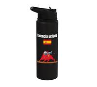 Valencia Solar eclipses Lover Bulls Spanish Flag Souvenir Stainless Steel Insulated Water Bottle