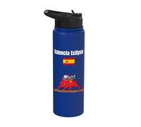 Valencia Solar eclipses Lover Bulls Spanish Flag Souvenir Stainless Steel Insulated Water Bottle