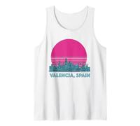 Valencia Spain Skyline Souvenirs Spanish Flag Men Women Tank Top