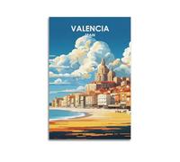 Valencia Spain Vintage Travel Poster Picture Print Wall Art Painting Canvas Artworks Idea Room Aesthetic 24x36inch(60x90cm)
