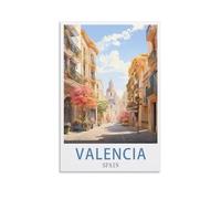 Valencia Spain Vintage Travel Posters 08x12inch(20x30cm) Canvas Art Posters And Wall Art Picture Prints Modern Home Bedroom Decor Posters