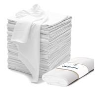 VALENGO Lint Free 100% Cotton New Rags for Dust Cleaning, Soft Tshirt Rags for Cast Iron, Staining Wood, Shoe Polish Cloth Bag, 17”x17”- (7 Pack)