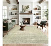 Valenrug Washable Rug, 5" x 7", Stain-Resistant, 5" x 7", Non-Slip Backing, Printed Bedroom Rug, Foldable, Machine Washable, 0.6" x 7", Green