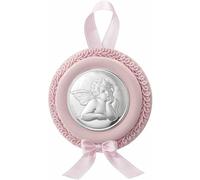 Valenti Angel Raffaello Cradle Locket Pink with 925 Silver Plate Dimensions: d.8 The reference is: 10562 1RA