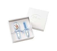 VALENTI & CO. Disney Baby Early Childhood Gift Box Set with Hair Brush and Comb Essential Among Baby Accessories with Winnie The Pooh Trims in Silver, Light Blue, One Size