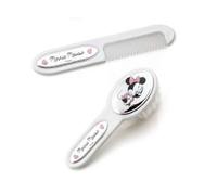 VALENTI & CO. Disney Baby Early Childhood Gift Box Set with Hair Brush and Comb Indispensable Among Baby Accessories with Silver Mouse Trim, Minnie, One Size