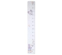VALENTI & CO. - Disney Mickey Mouse - Light Lavender - Children's Wall Ruler for Nursery Decorations - Gift Idea Christening or Birthday - Wood, Silver Details - 76L x 11L cm