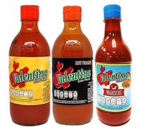 Valentina Hot Sauce Trio/Authentic Mexican Valentina Salsa Picante Red, Black & Mariscos Bottle Pack